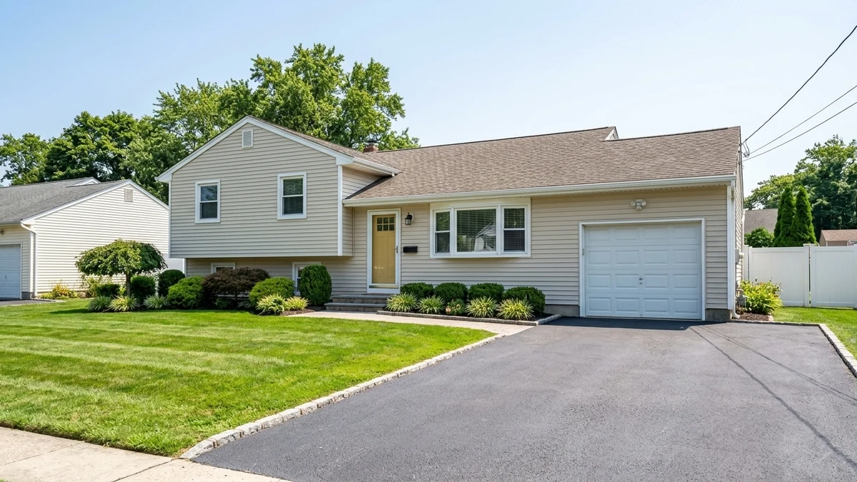 A tidy New Jersey single-family home exterior, representing a Central Jersey seller preparing to list.